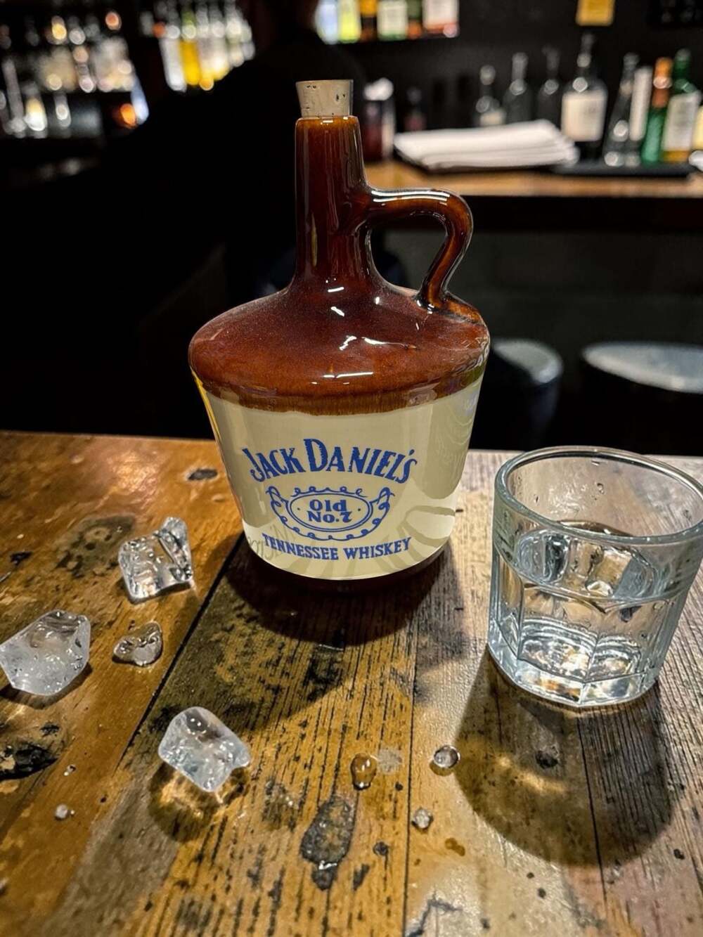 Vintage Jack Daniel's Old No. 7 Stoneware Tennessee Whiskey 10 Inch Jug